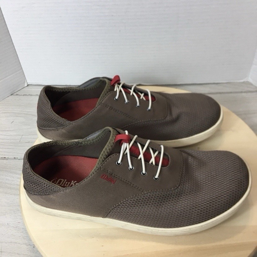 OluKai Men's Size 12 Nohea Moku 10283-RK13 Casual Slip On Mesh Boat Shoes