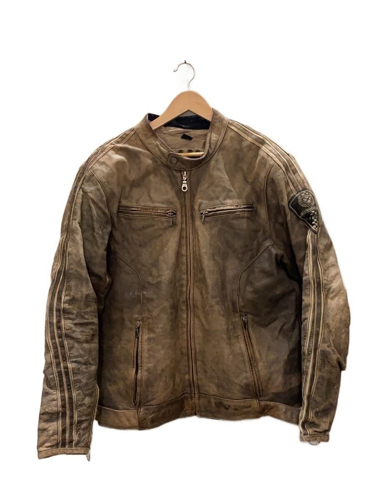 Ixon Single Riders Jacket/44/Leather/Brw/With Protector/Bikers// 3476