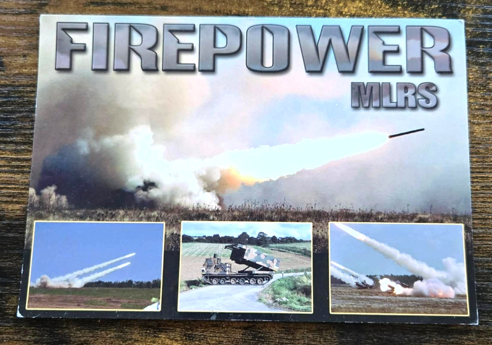 Military Firepower MLRS Multiple Launch Rocket System Vintage Postcard