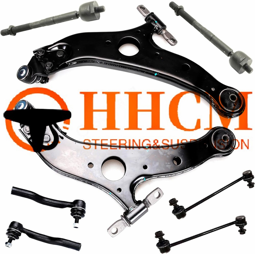 8PC Front Lower Control Arm Ball Joint Sway Bar Tie Rod SET for 04-2010  Sienna