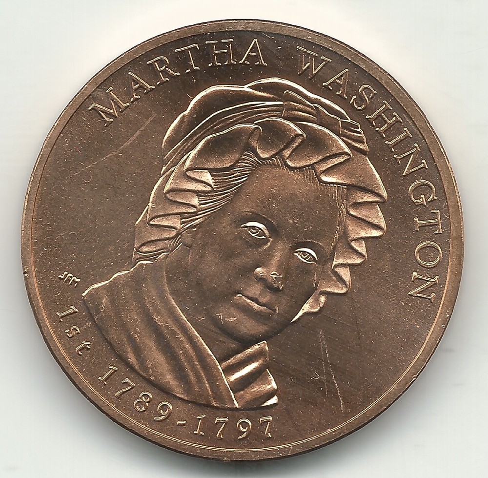 HIGH GRADE UNC 2007 MARTHA WASHINGTON FIRST SPOUSE SERIES MEDAL-OCT185