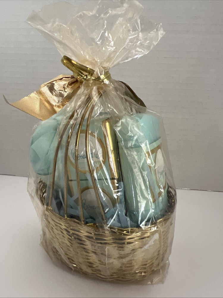 VTG BEN RICKERT BENANDRE Guest Caddy Travel Size Gold Wire Basket RARE Vintage