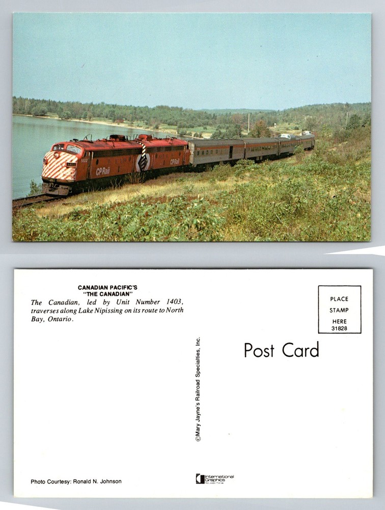 North Bay ON-Ontario CP The Canadian Lake Nipissing Vintage Postcard
