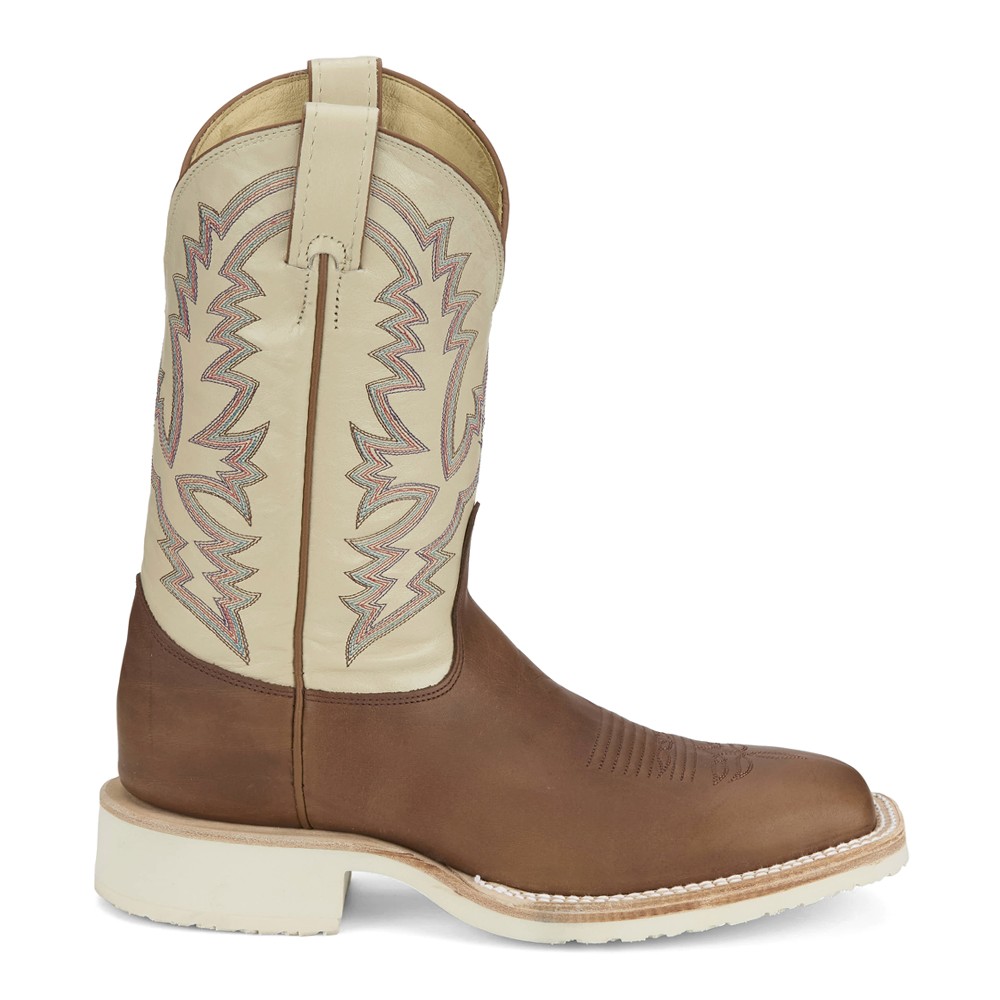 Justin Boots Trainor 11 Inch Square Toe Cowboy  Mens Brown Casual Boots BR394