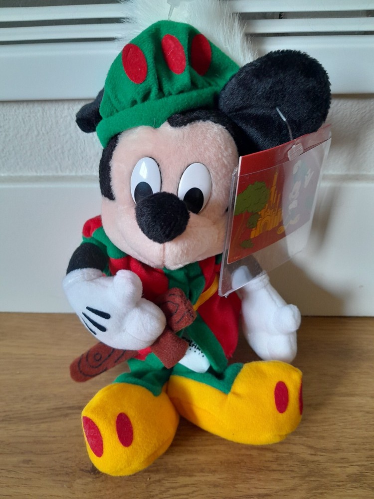 Vintage NWT Disneyland Paris Exclusive Fantasyland Mickey Mouse Beanbag Plush