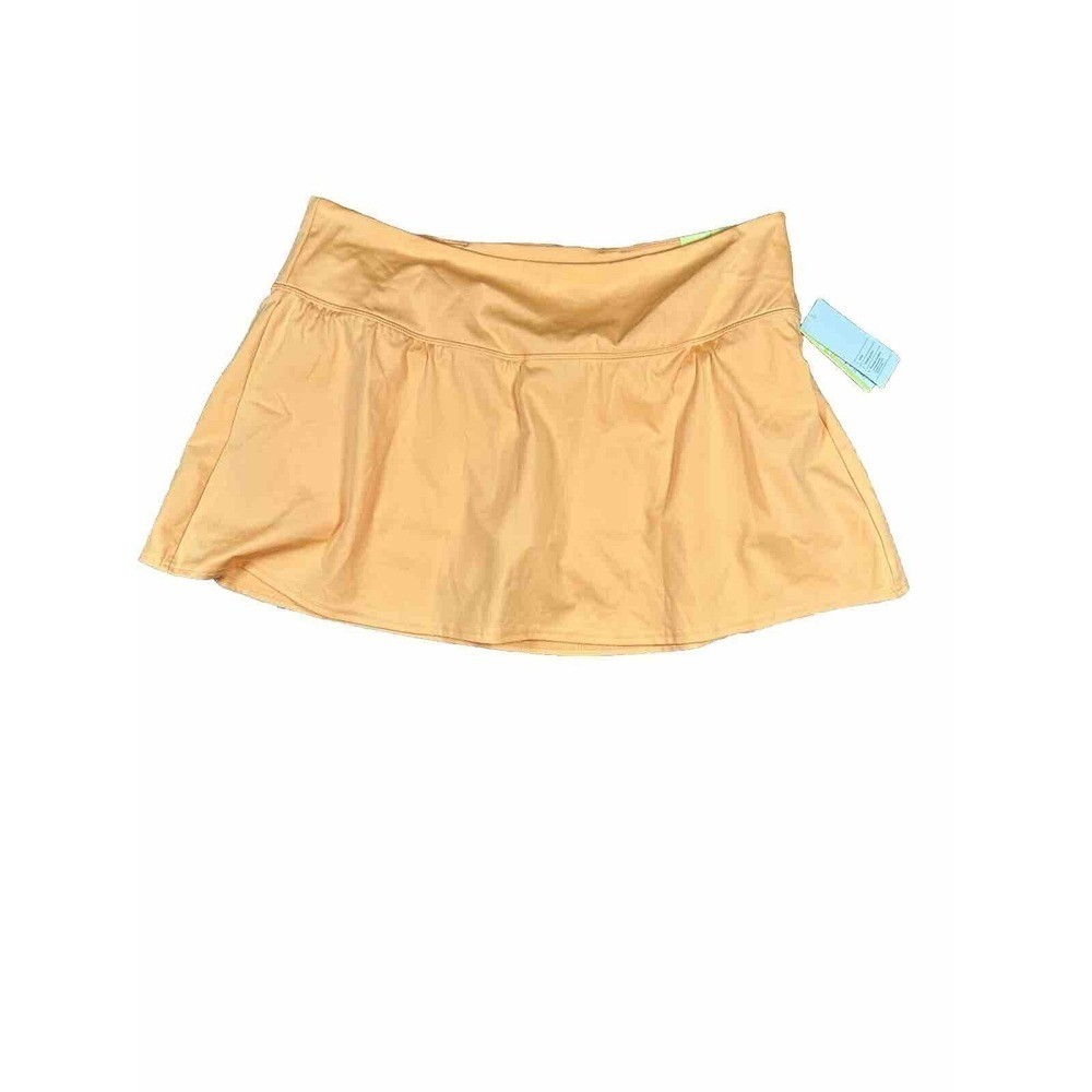 NWT All in Motion Knit Circle Skort Womens Size XXL Built In Shorts Orange
