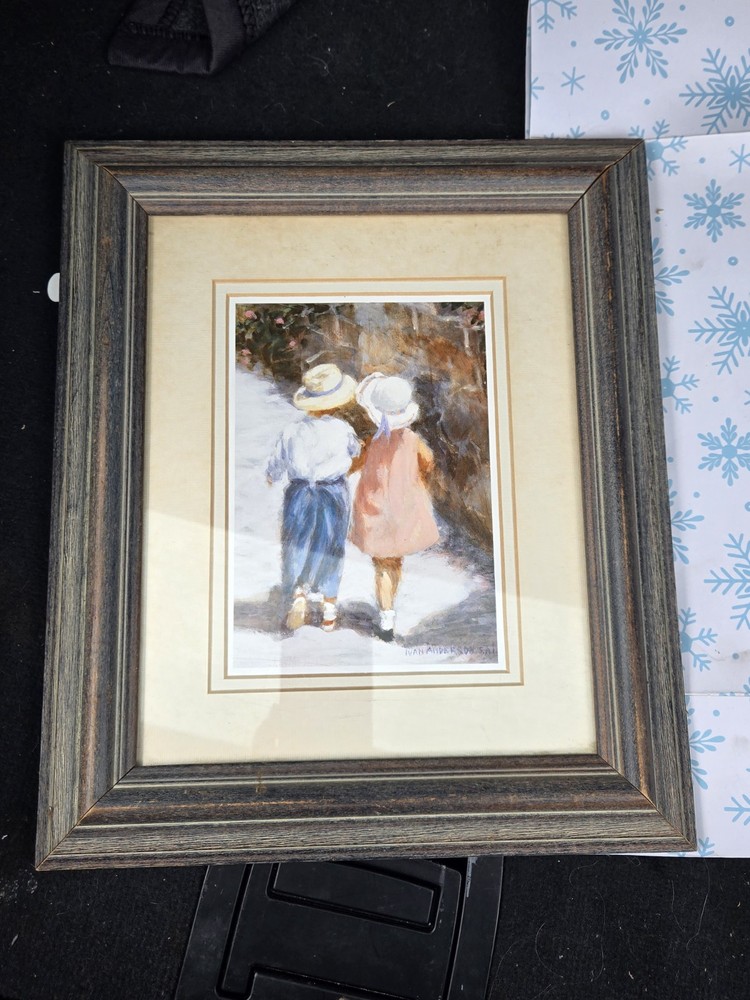 IVAN ANDERSON S.A.I. Framed & Matted Signed Print Of Painting 80s 