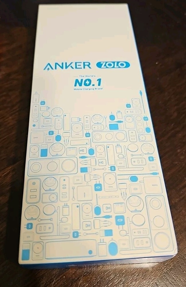 Anker Zolo 10000mAh Power Bank with Built-in USB-C Cable in White