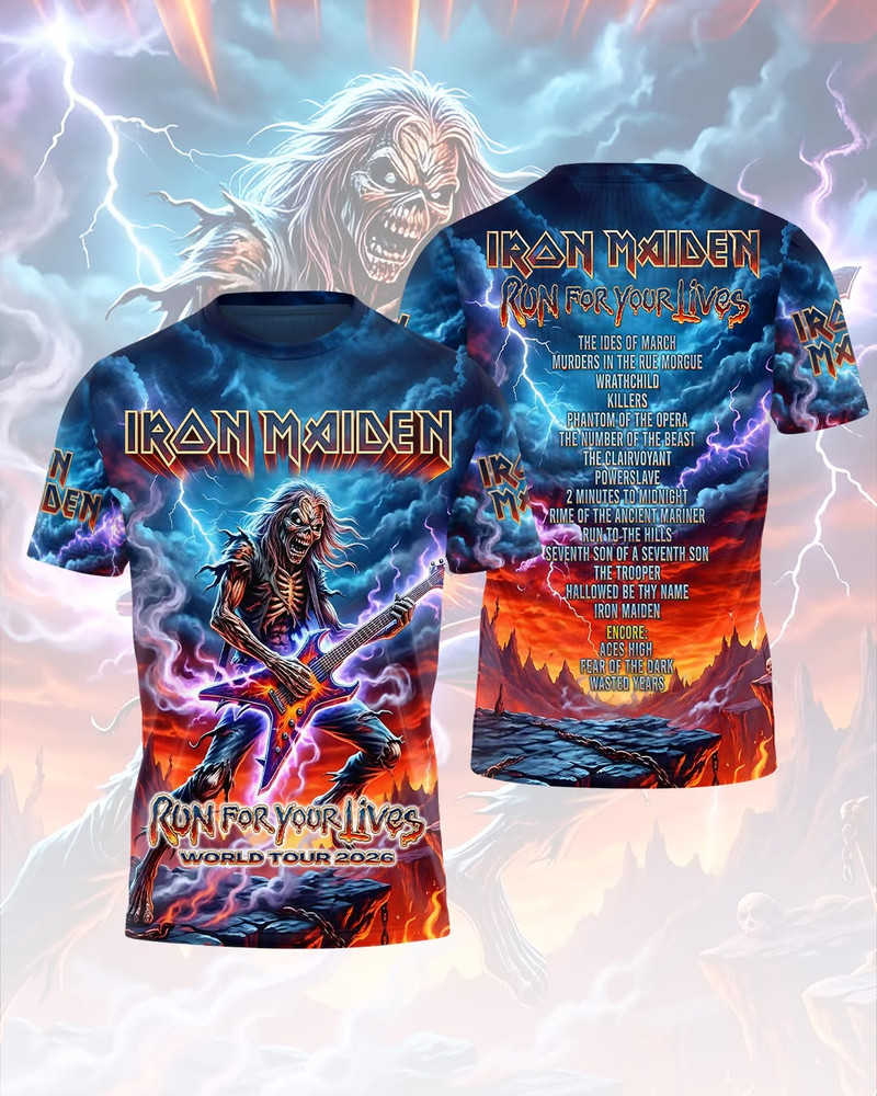 Limited! Iron Maiden World Tour 2026 All Over Shirt - S to 5XL, V04