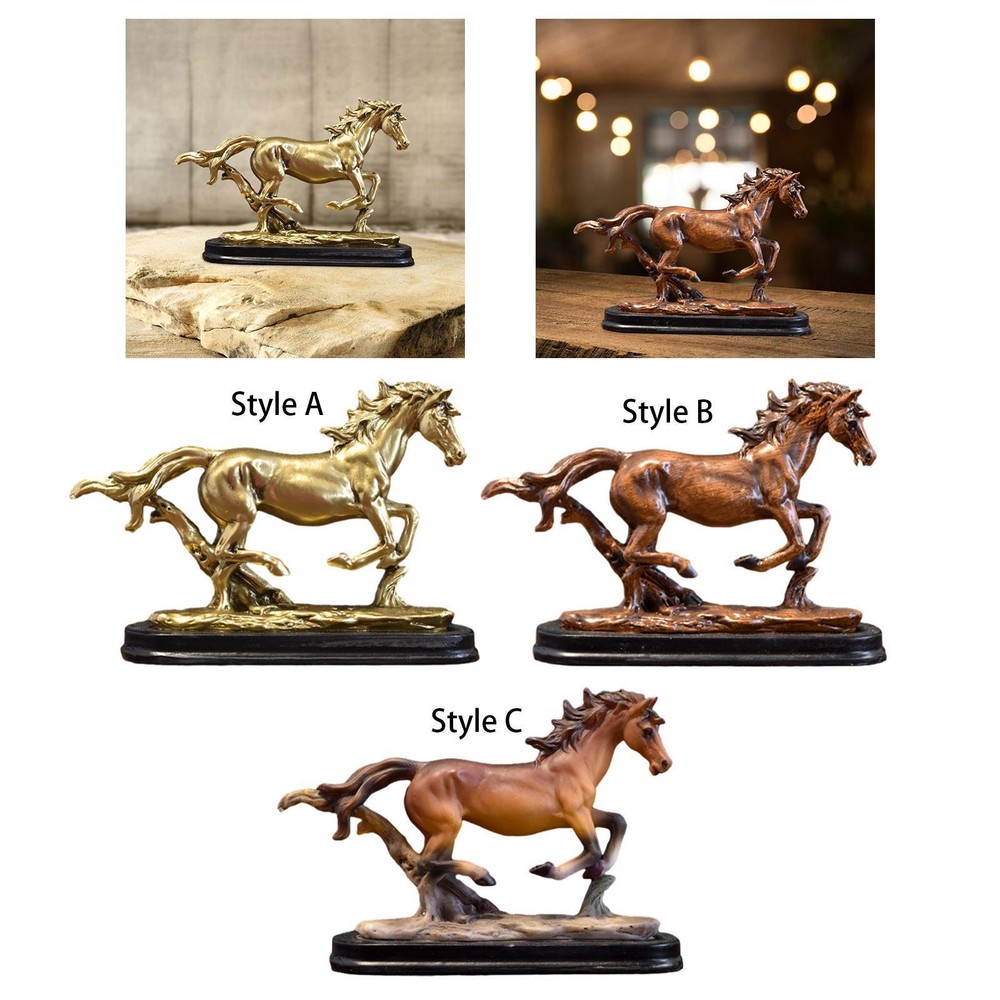 Sculpture Small Desktop Horse Ornament Artwork Horse Figurine Art Ornament for