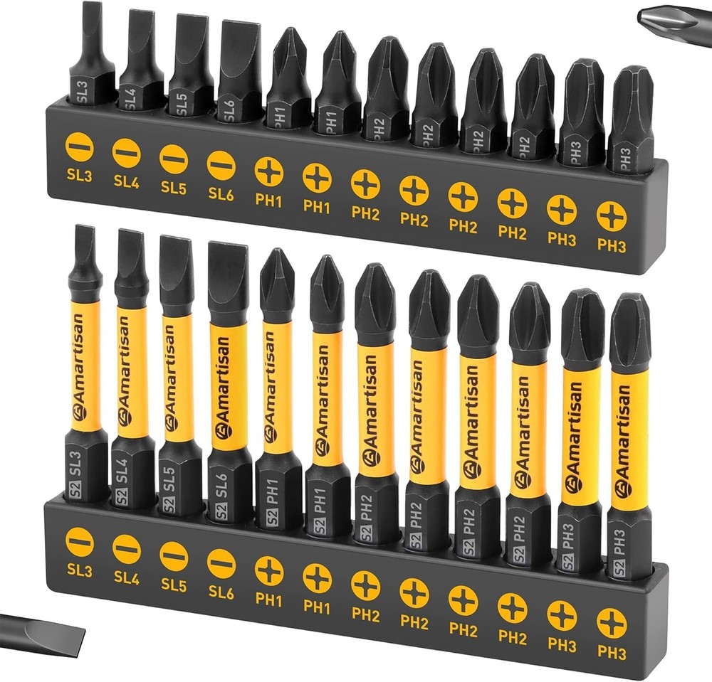 24 Piezas Juego Puntas Torx y Estrella Seguridad para Destornilladores