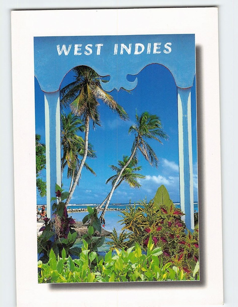 Postcard Tropical Beach Sint Maarten Netherlands