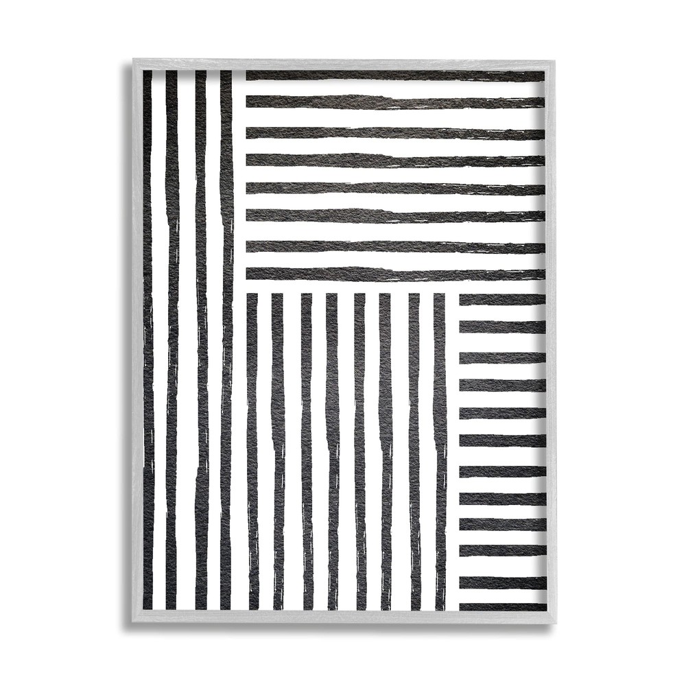 Dominant Patterned Perpendicular Lines Modern Minimal Abstraction, Designed b...