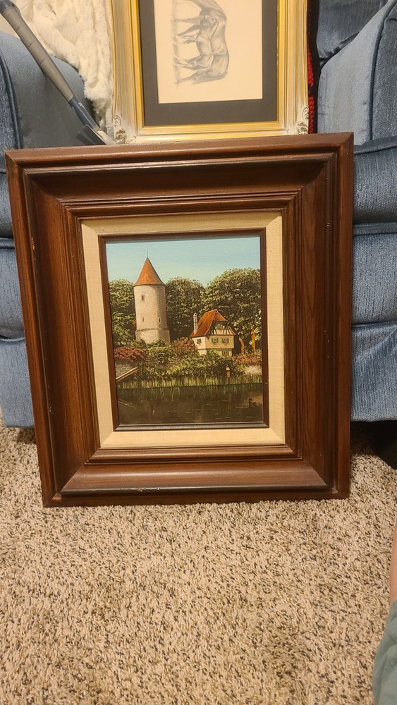 Eugene Schmidt German Castle Scene Painting