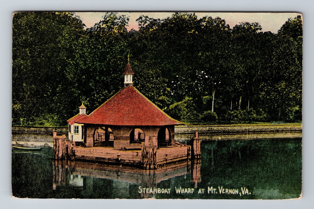 Mt Vernon VA-Virginia Steamboat Wharf Vintage Postcard