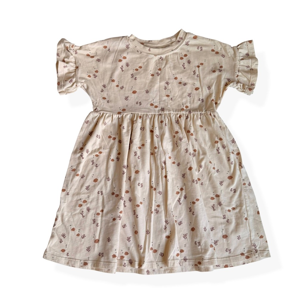 Rylee and Cru Angelfish Girls Dress Cream Ocean Neutral Cotton 6-7