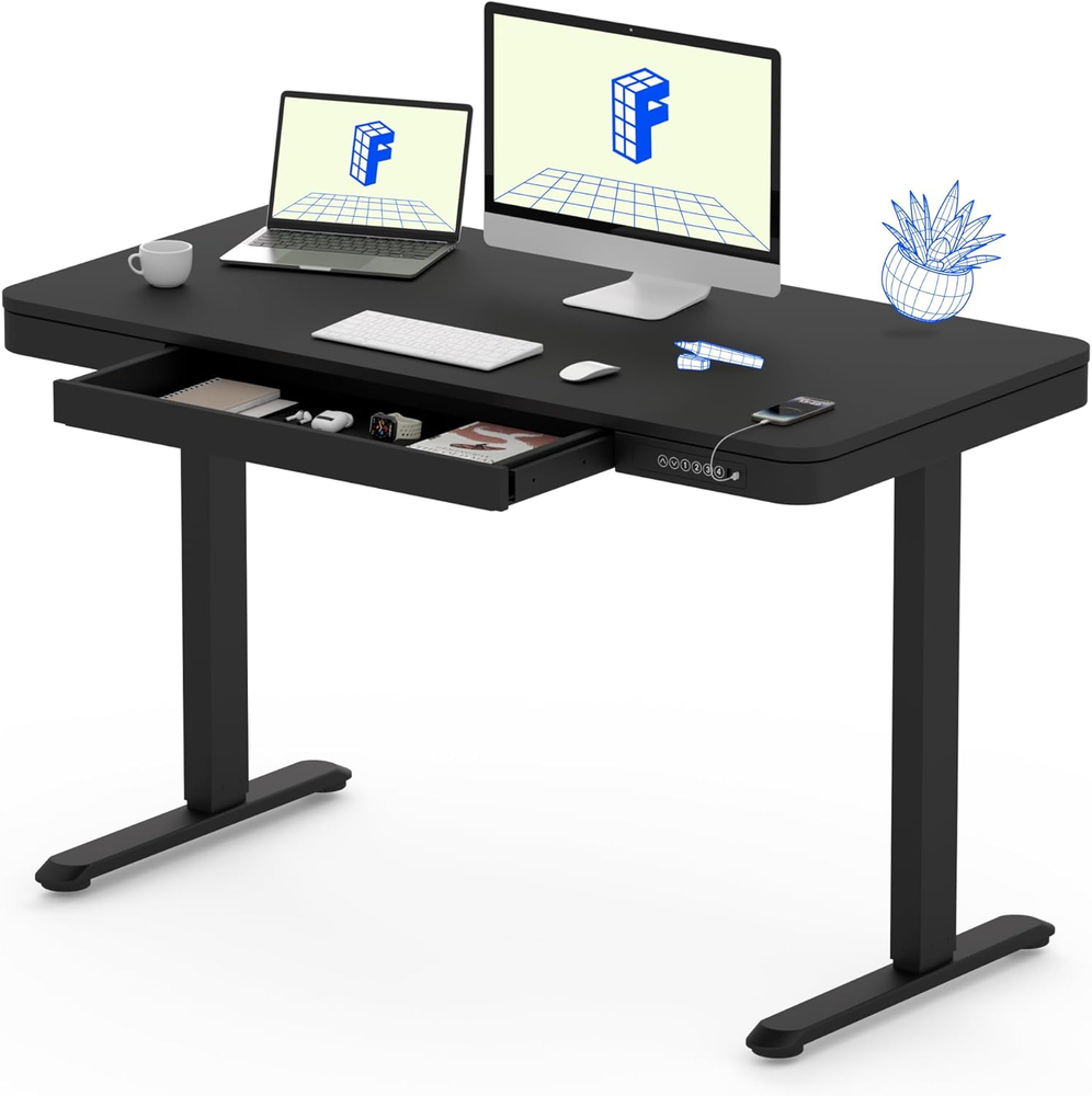 FLEXISPOT Comhar Electric Standing Desk with Drawer Desktop & Adjustable Frame Q