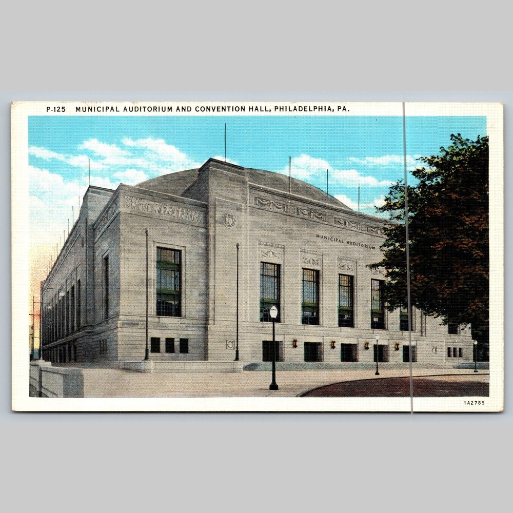 Postcard Municipal Auditorium and Convention Hall Philadelphia PA