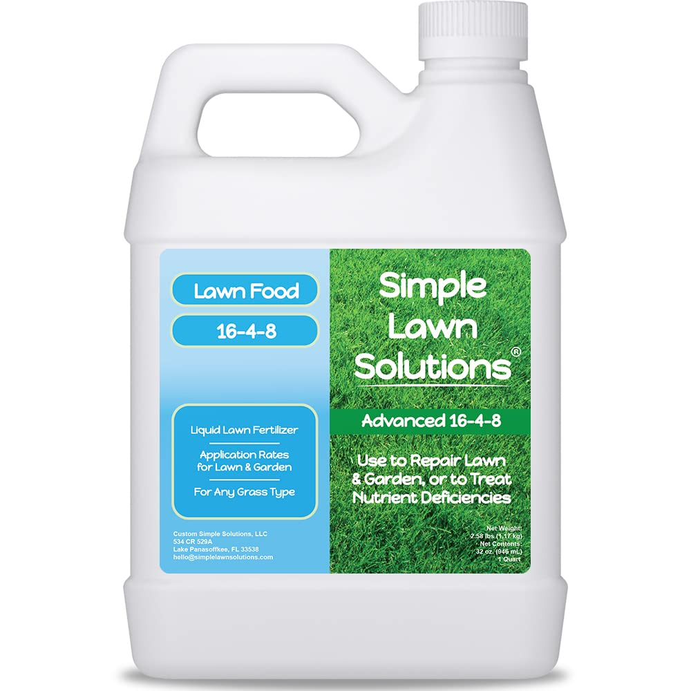 Advanced 16-4-8 Lawn Fertilizer - Liquid Lawn Food Spring & Summer Concentrated