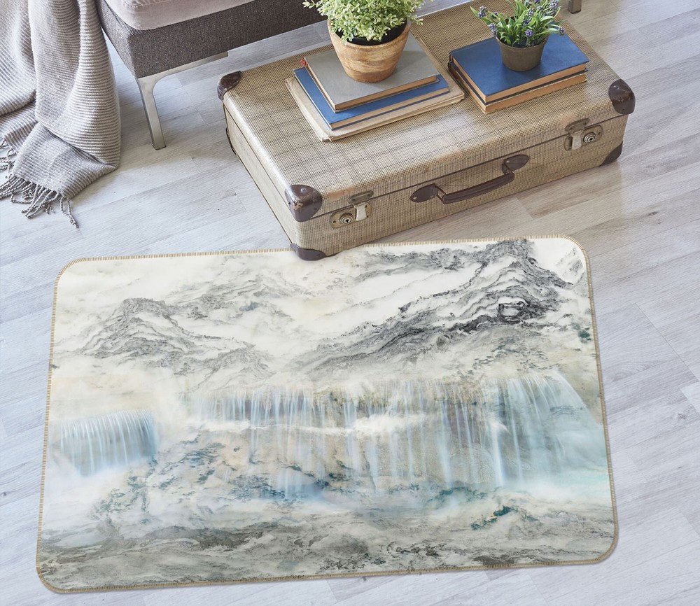 3D Art Waterfall ZHUC2254 Game Non Slip Carpet Mat Photo Carpet Amy