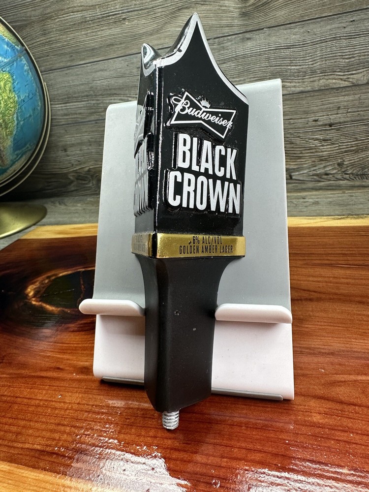 Budweiser Black Crown Beer Tap Handle Tapper 3 sided 11