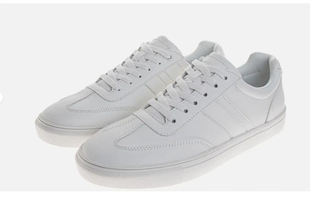 Perry Ellis Portfolio Classic Men's Size 12 White Lace-Up Sneakers New In Box
