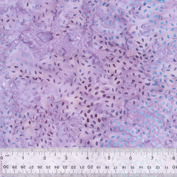 Anthology Batik Fabric | Floral Seed Oval Toss Purple Heather YARD