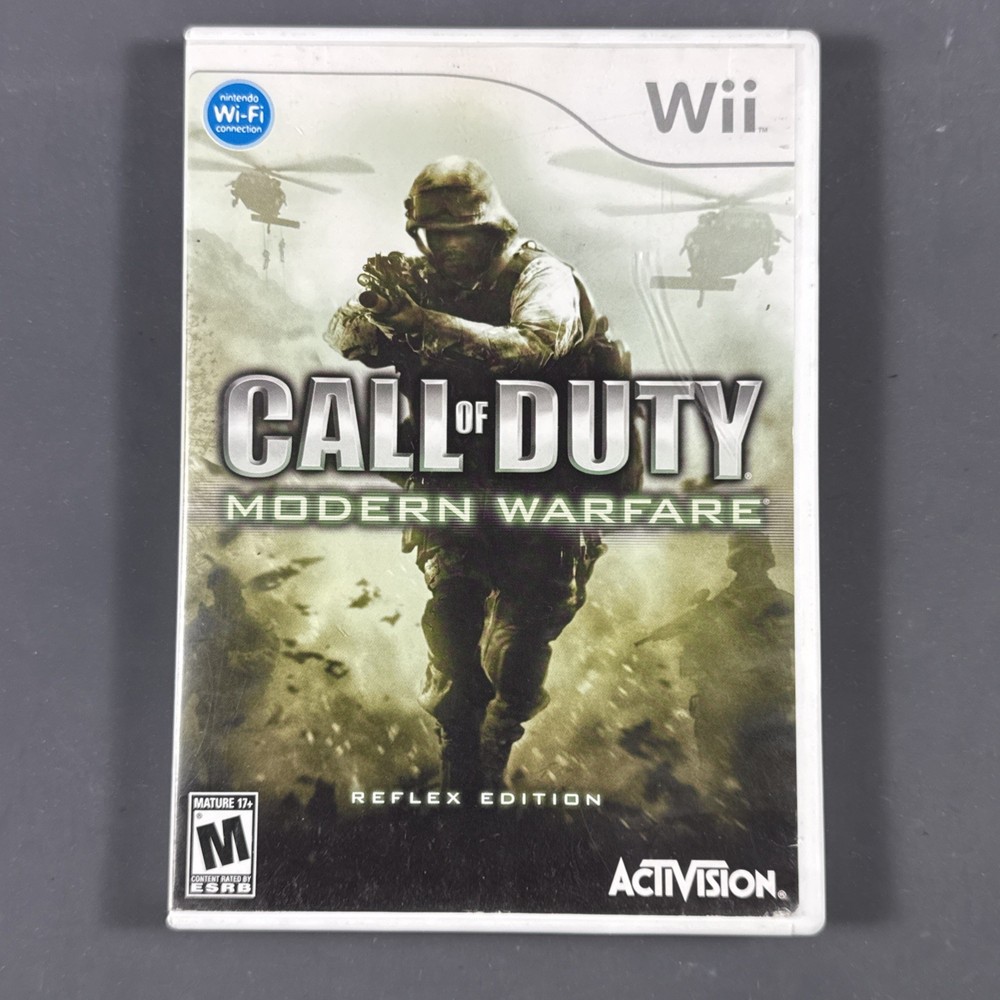 Call of Duty Modern Warfare Reflex Edition Nintendo Wii Complete CIB Tested