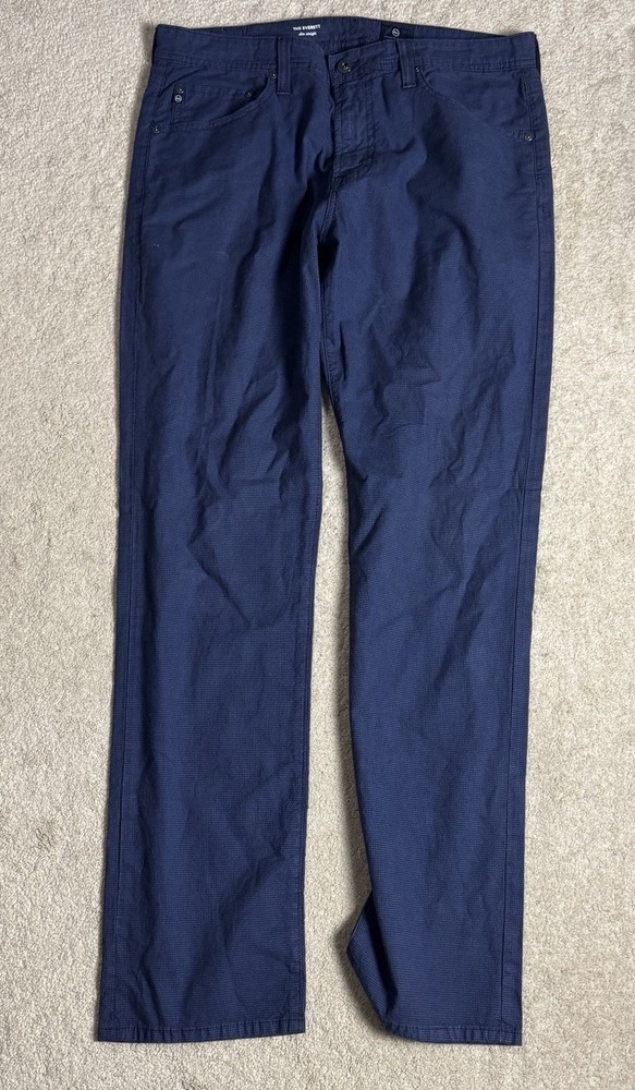 AG Adriano Goldschmied Mens Slim Straight Pants The Everett 34x32 Blue