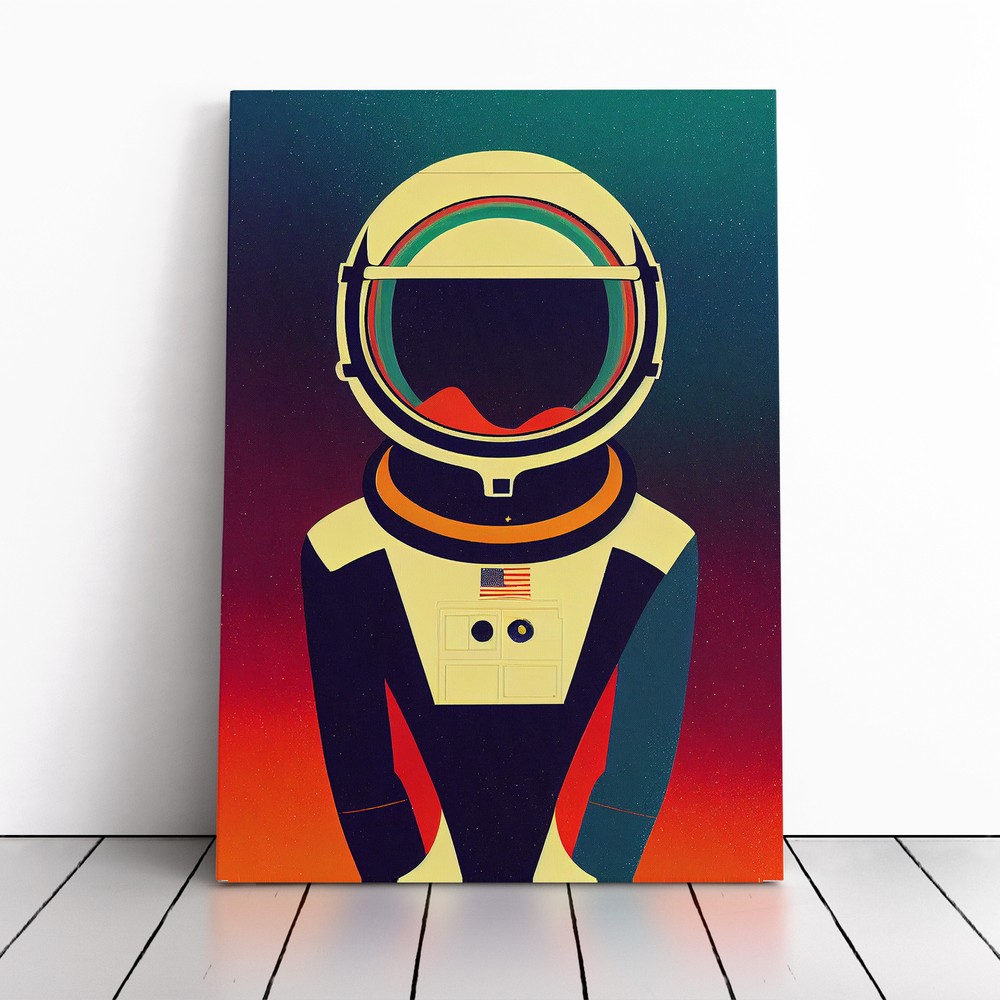 Astronaut Pop Art No.8 Canvas Wall Art Print Framed Picture Home Office Decor