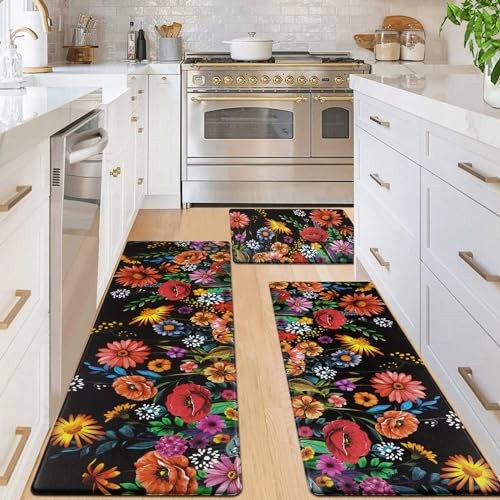 3-Piece Anti-Fatigue Kitchen Floor Mats with Cushioned Comfort