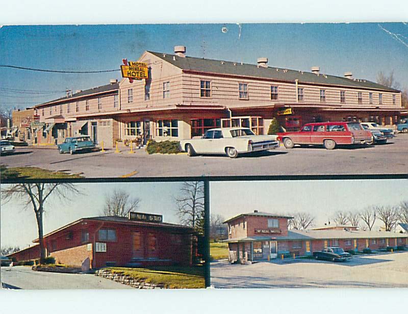 Pre-1980 OLD CARS & MCNEAL HI-WAY MOTEL Des Moines Iowa IA  r0617