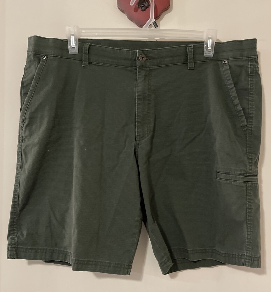 Weatherproof Mens Size 42 Green Cargo Style Chino Cotton Blend Shorts! A4704