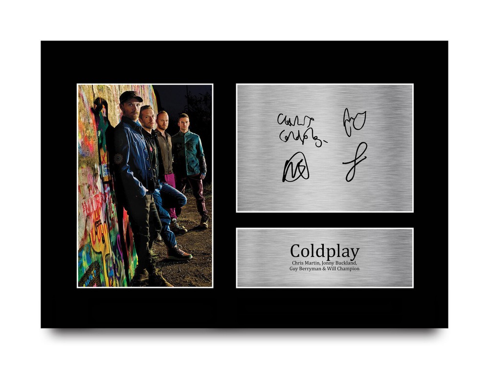 Coldplay Signed A4 Autograph Photo Perfect Rock Fan Gift