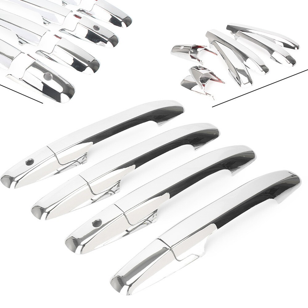 8x Car ABS Outside Outer Car Door Handle Covers Trim For Honda Pilot 2009-2015