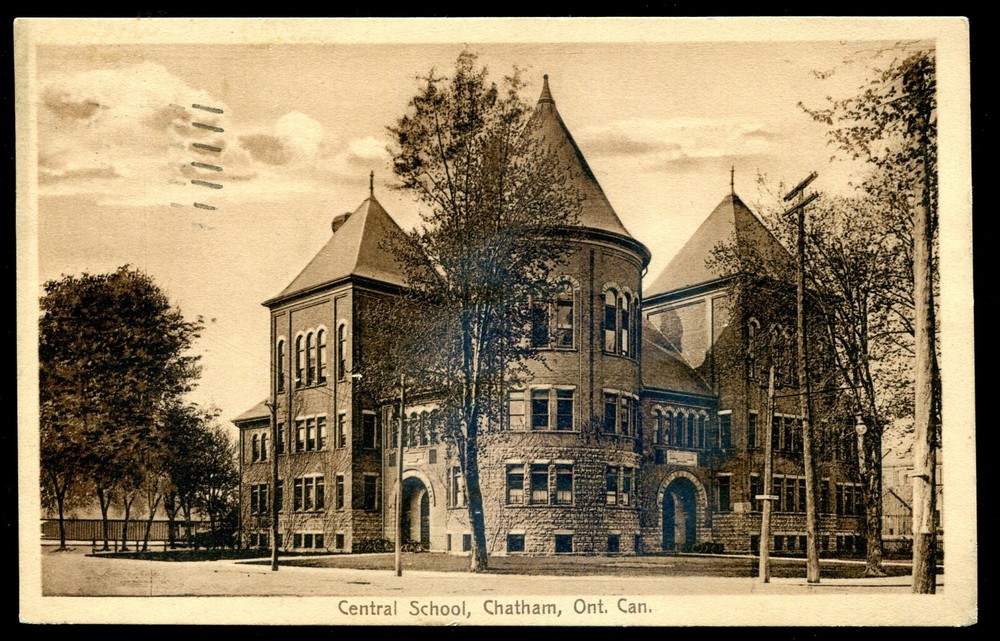 CHATHAM Ontario Postcard 1914 Central School by ISC Picton