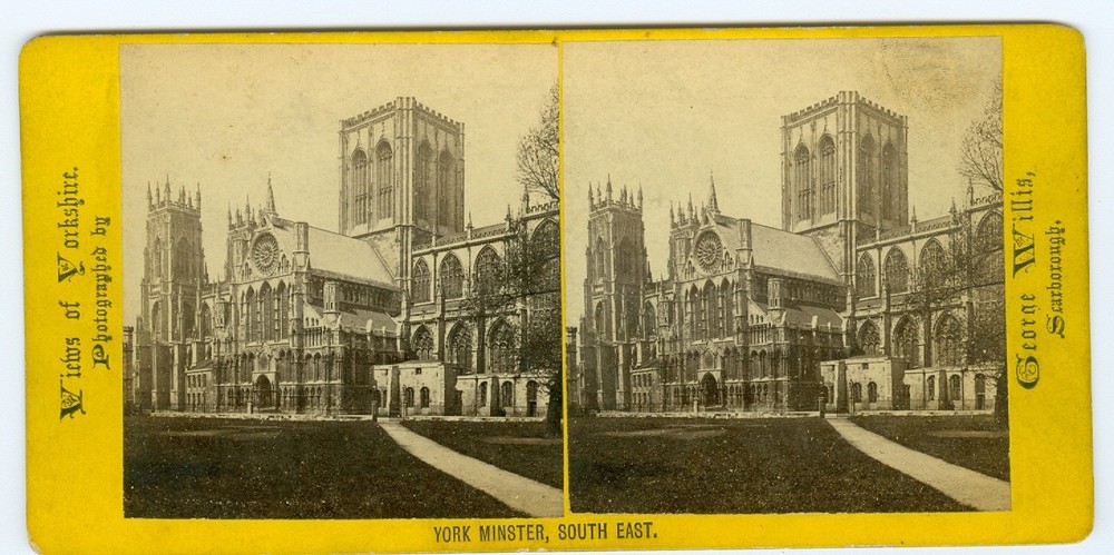 B2308~ Early England UK 1870s Stereoview York Minster South East - George Willis