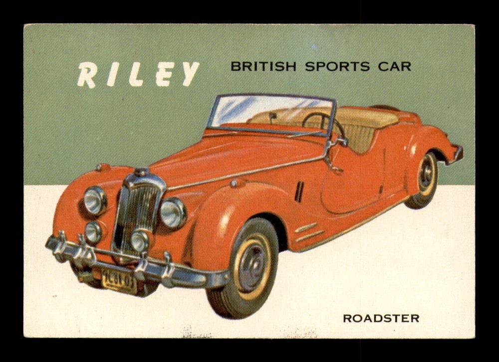 1954 Topps World on Wheels #127 Riley British Roadster VG *OBGcards*