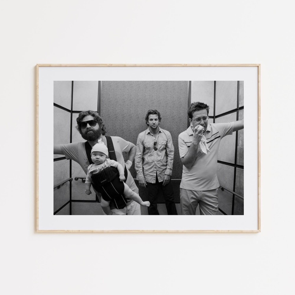 The Hangover Movie Poster Print, Black & White Vintage Wall Art Home Decor