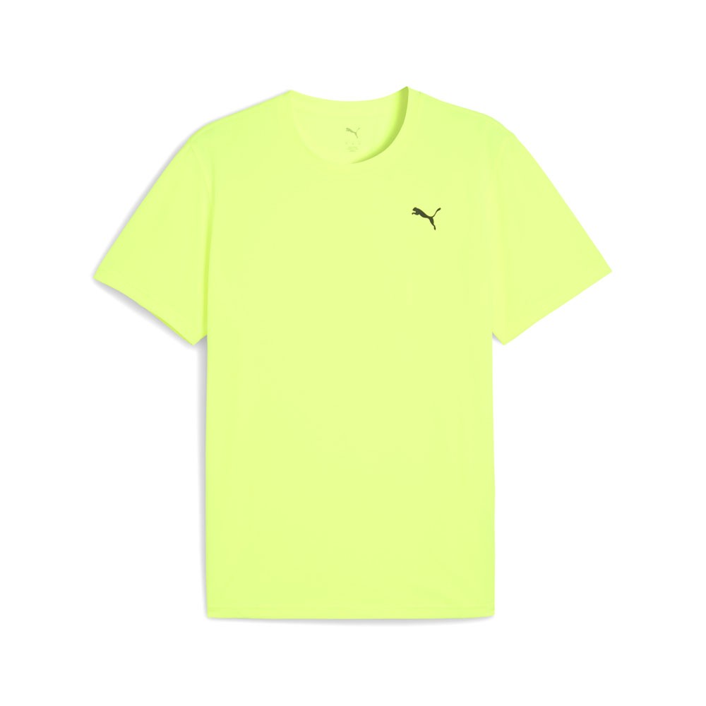 PUMA Train All Day Essentials Solid Cat Crew Neck Short Sleeve Athletic T-Shirt