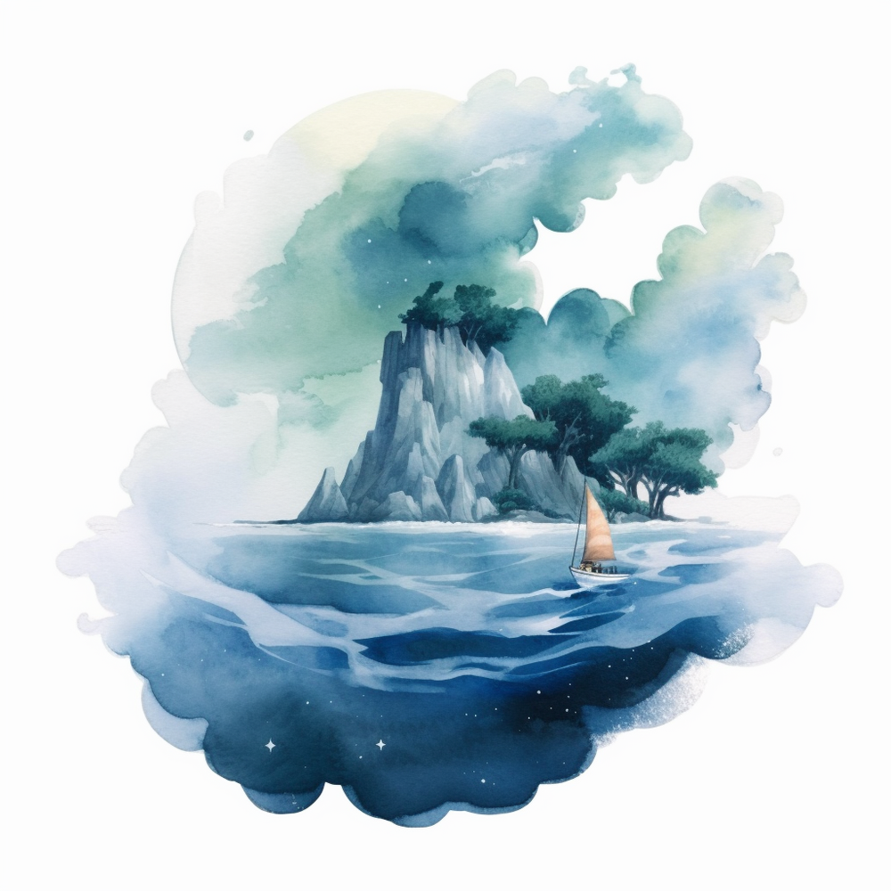 5D Diamond Painting Kit Sailboat Island Scene DIY Art Craft  