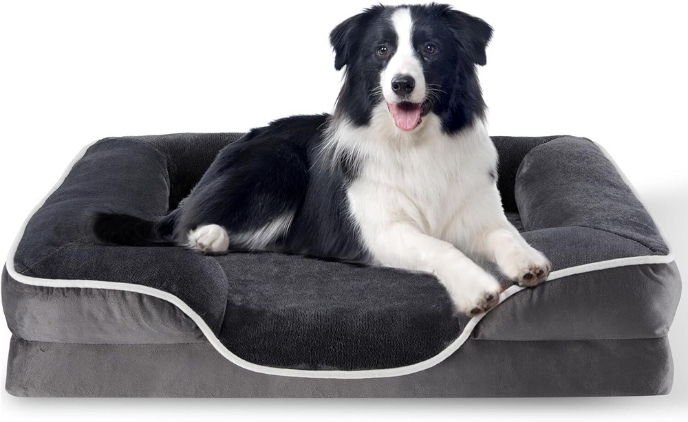 35“Orthopedic Foam Dog Bed Waterproof Pet Mattress with Washable Cover Foam Couc