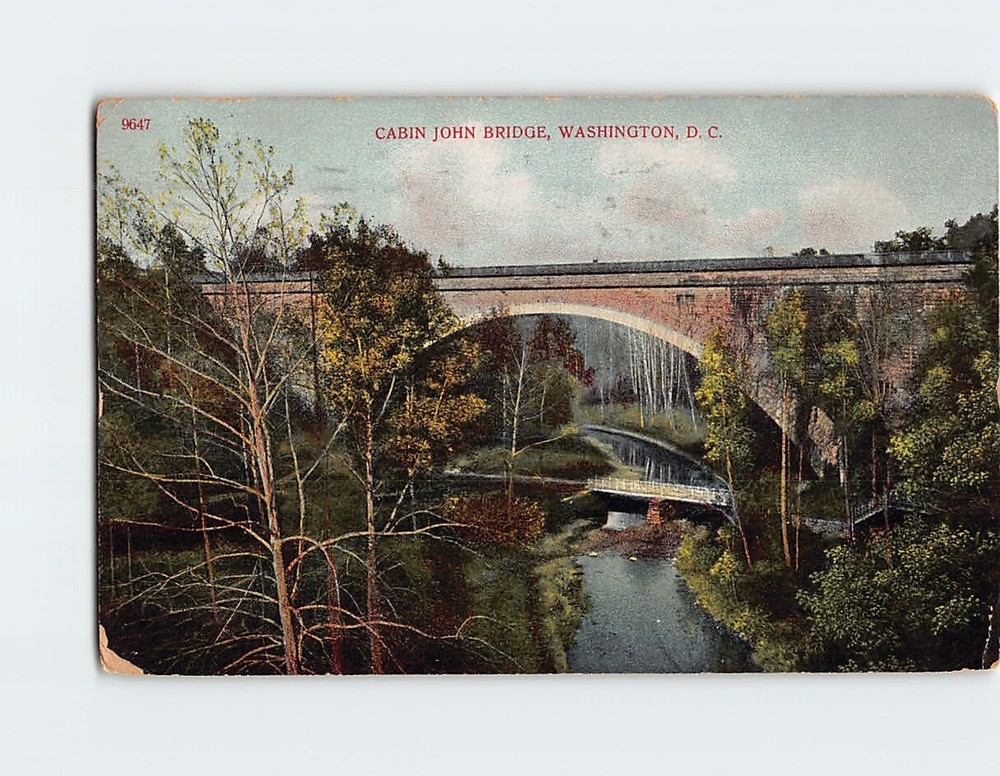 Postcard Cabin John Bridge Washington DC