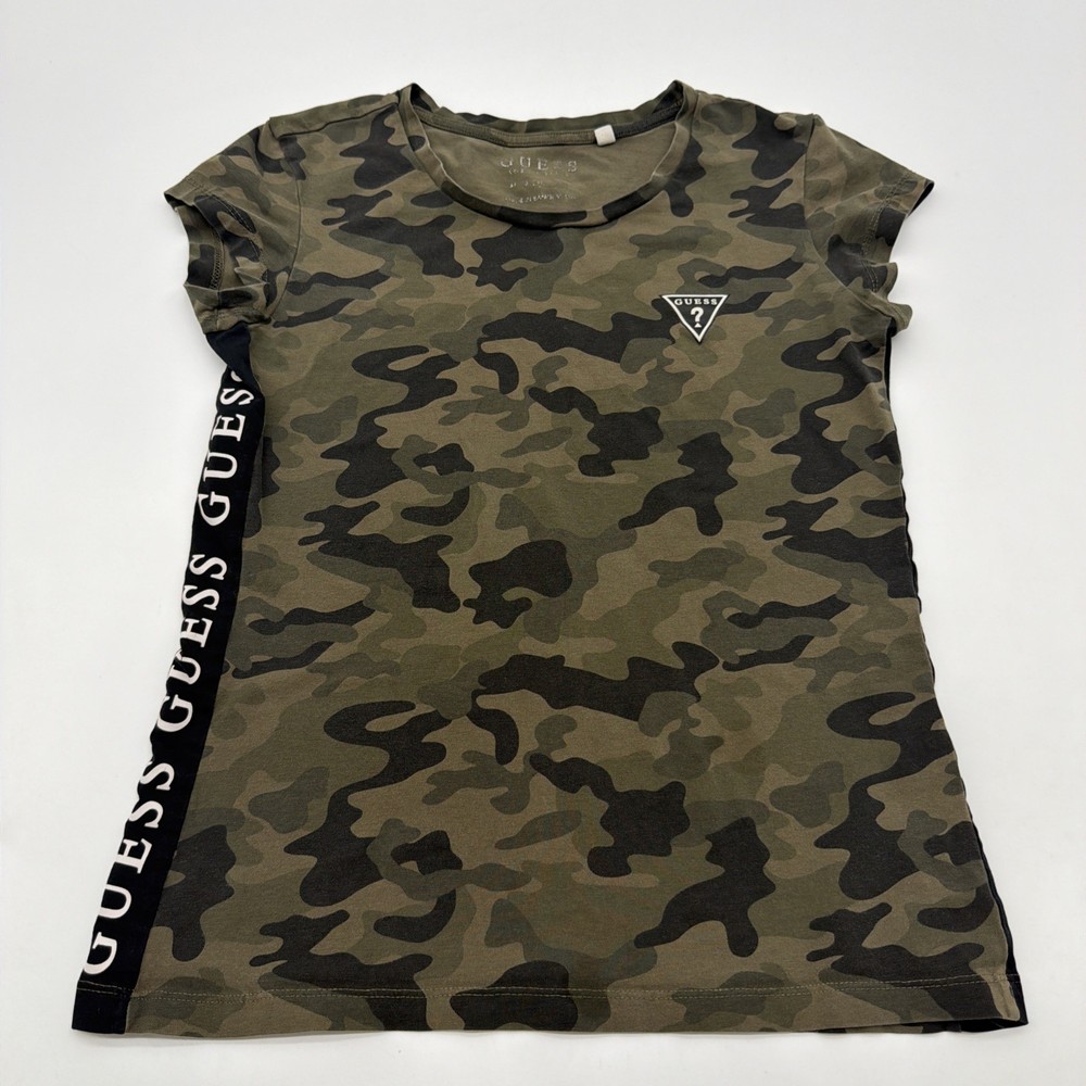 Guess Los Angeles Slim T-shirt Women XS Camo Logo .#45471