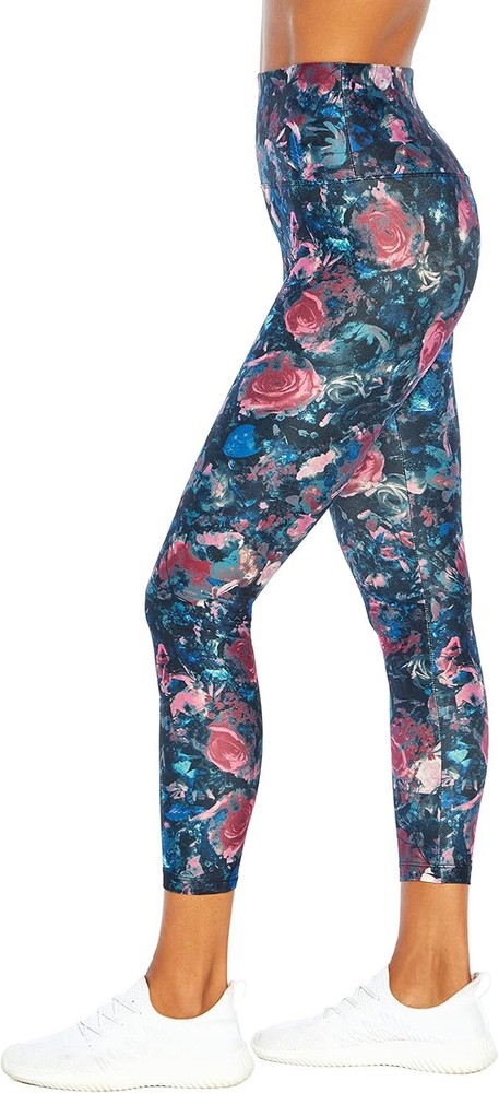 BALLY Kayla High Rise Tummy Control Ankle Legging Magenta Lust Size Small