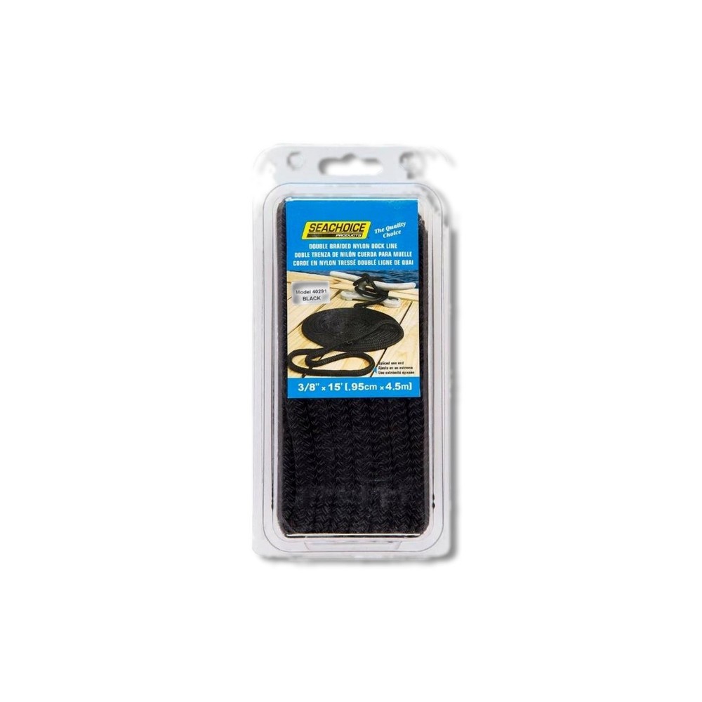 Seachoice Black Nylon Dock Lines 40291