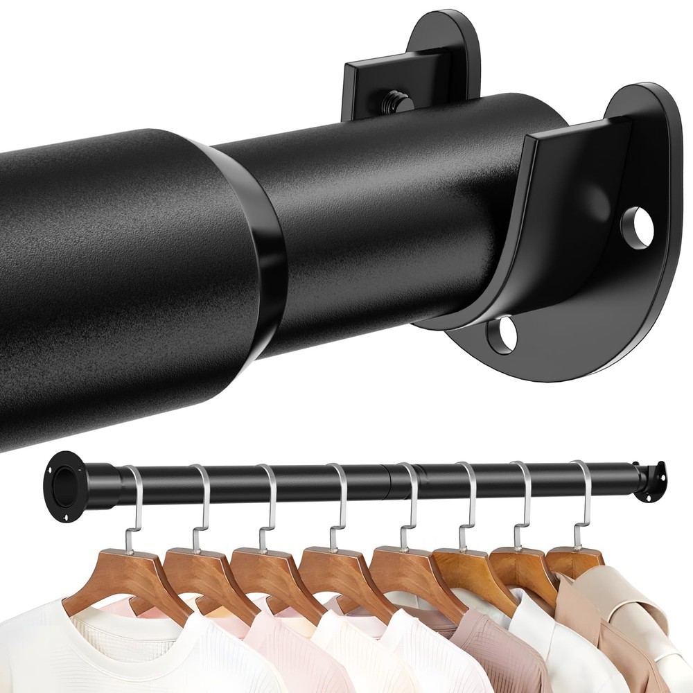Closet Rod, 17 to 84 Inch Adjustable Closet Rods for Hanging Clothes, Heavy D