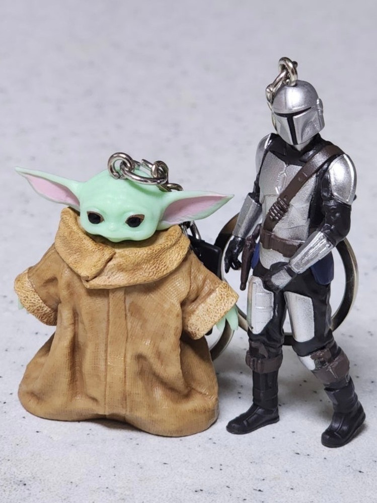 Star Wars The Mandalorian and Grogu Official Korea Keychain Figure Set 2 Keyring