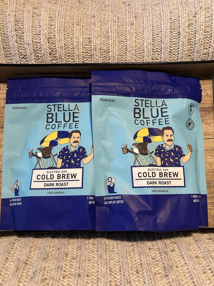 2 Pack Stella Blue Coffee Cold Brew Dark Roast 6 Pitcher Packs