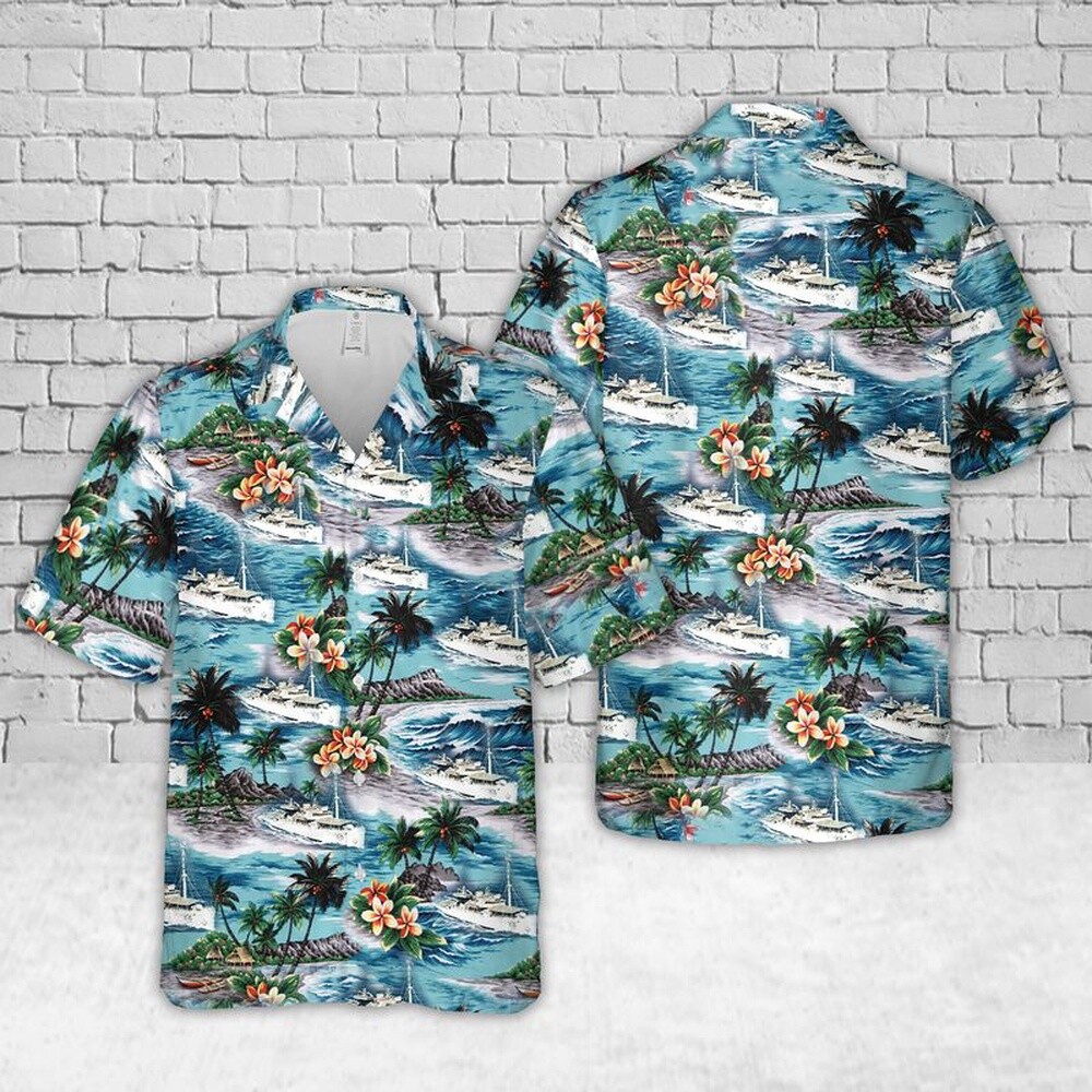 Us Navy Hawaiian Shirt USS Current AR S22 US Navy Ship Reunions Hawaiian Shirt M